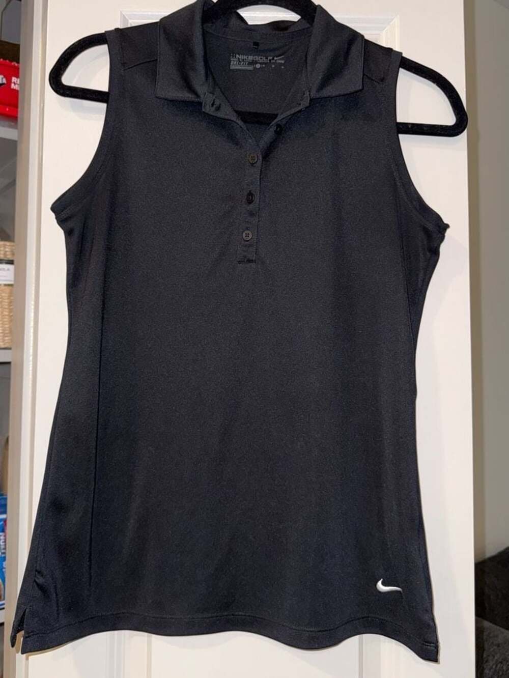 Nike Golf Dri-FIT Sleeveless Polo Shirt Black Size M